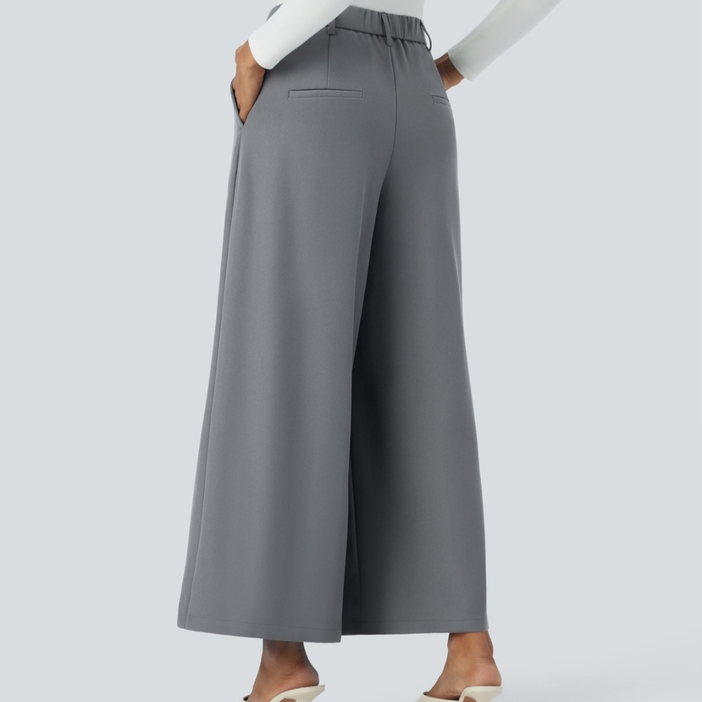 NWT HALARA High Waisted Side Pocket Wide Leg Culottes (Size: XS) - Picture 2 of 10
